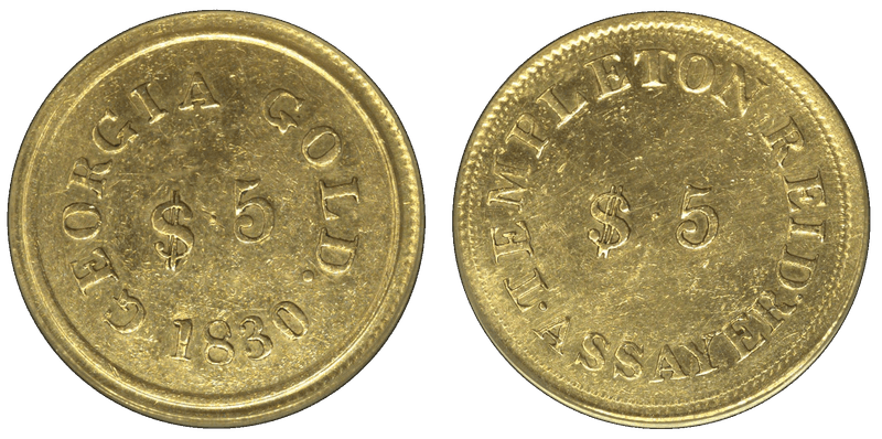 Templeton Reid (Georgia) Gold (1830-1849) series coin