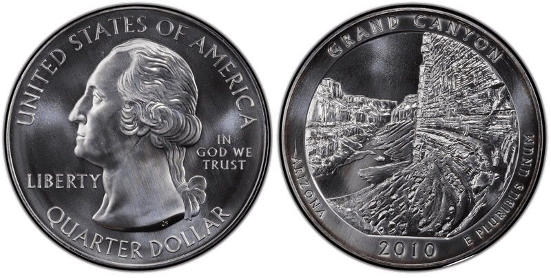 5 oz. America the Beautiful Silver Quarters 2010-2021 series coin