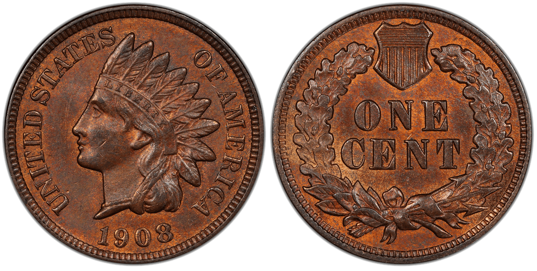 1908 Indian Head Cent Misplaced Date FS-302 Snow-9