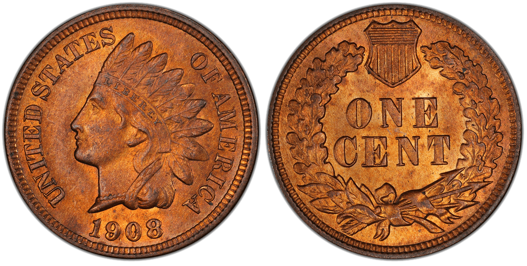 1908 Indian Head Cent Misplaced Date FS-301 Snow-4