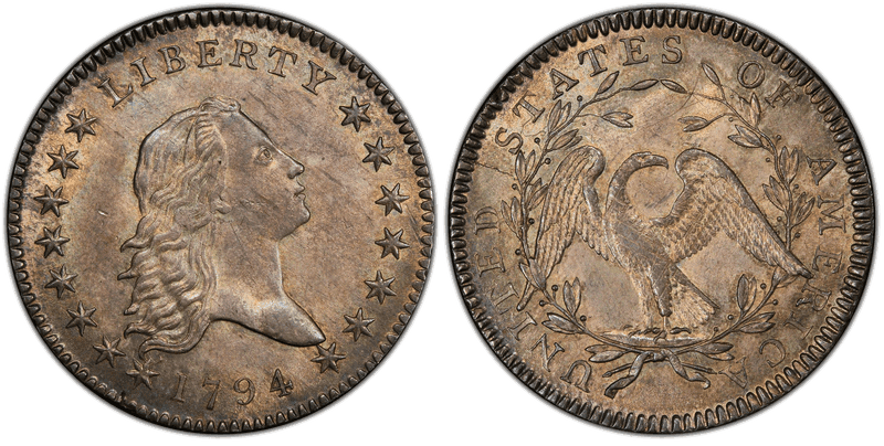 Flowing Hair Half Dollars 1794-1795 series coin