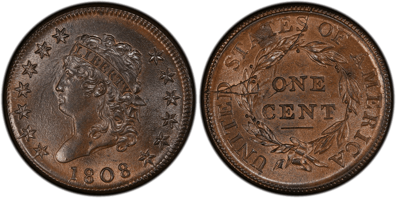 Classic Head Cents 1808-1814 series coin