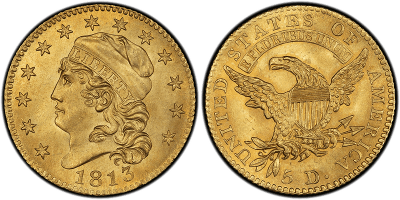 Capped Head to Left Half Eagles 1813-1834 series coin