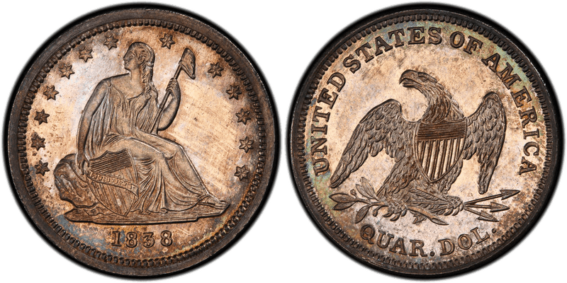 Seated Liberty Quarters 1838-1891 series coin