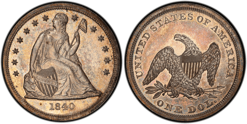Seated Liberty Dollars 1840-1873 series coin