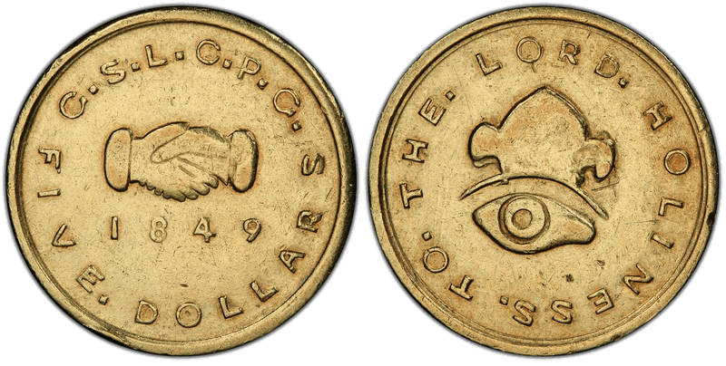 Mormon Gold (Utah) (1849-1860) series coin