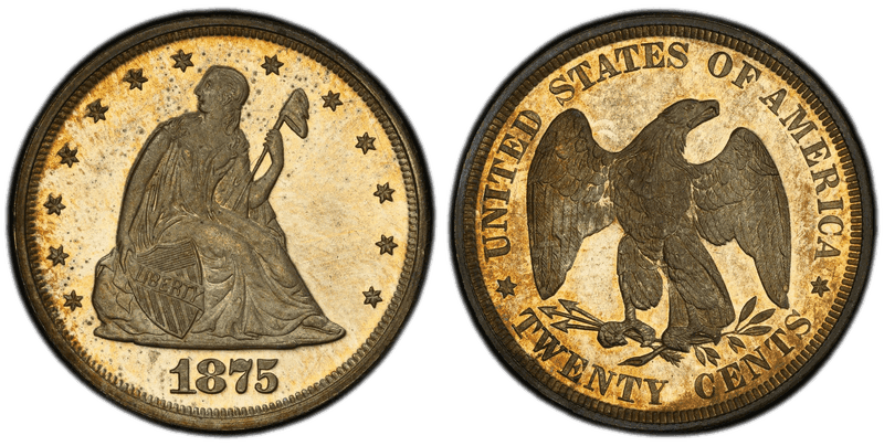 Seated Liberty Twenty Cents 1875-1878 series coin