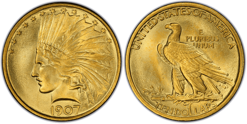 Indian Head Eagles 1907-1933 series coin