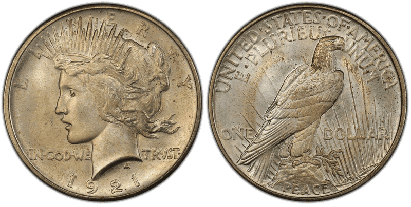Peace Dollars 1921-1935 series coin