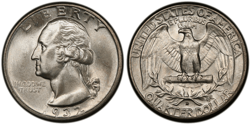 Washington Silver Quarters 1932-1964 series coin