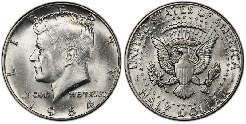 Kennedy Half Dollars Silver (1964) series coin