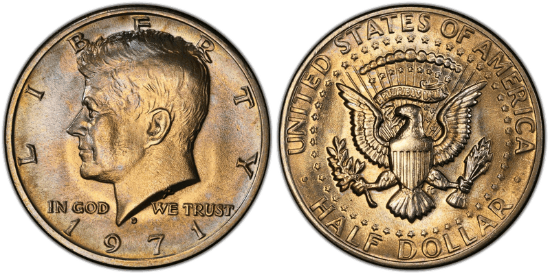 Kennedy Half Dollars Clad and Silver Proof 1971 to Date series coin