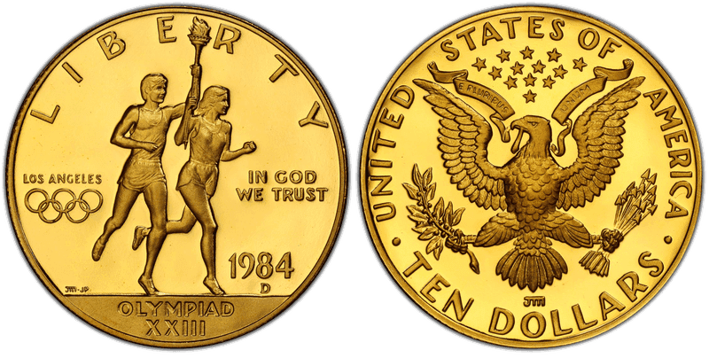 Modern Commemorative Ten Dollar Gold (1984-2003) series coin