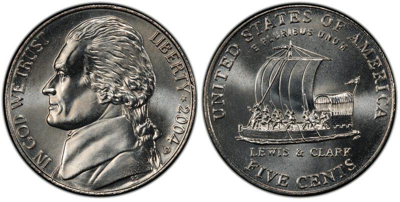 Jefferson Nickels Westward Journey 2004-2005 series coin