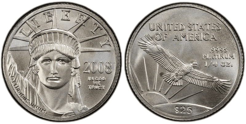 American Eagle Twenty Five Dollar Platinum 1997 to Date series coin