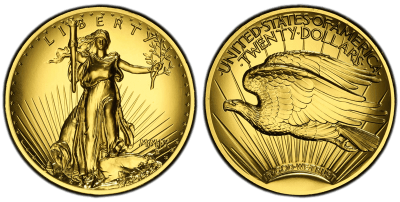 Ultra High Relief Twenty Dollar Gold 2009 series coin