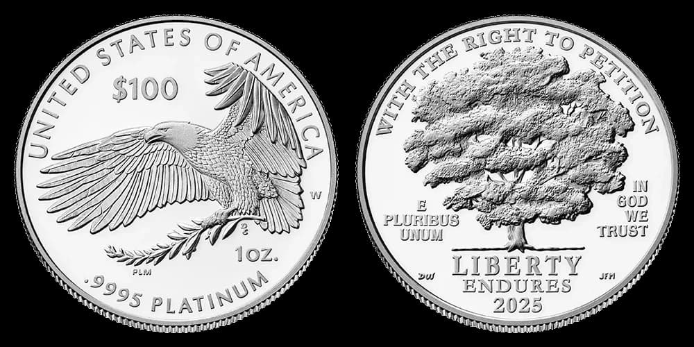 American Eagle One Hundred Dollar Platinum 1997 to Date series coin